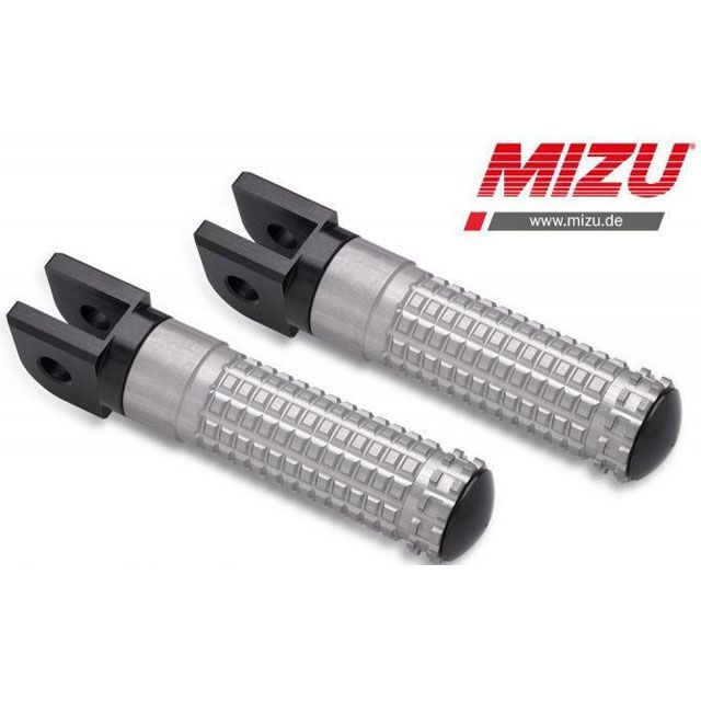 MIZU レーシングフットペグ ABE認可品 ブラック/シルバー ｜ 409ST1110015 mizu_409ST1110015 ミズ ステップ
