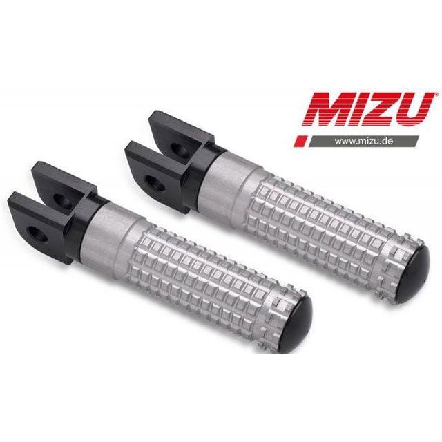 MIZU レーシングフットペグ ABE認可品 ブラック/シルバー ｜ 409ST1110018 mizu_409ST1110018 ミズ ステップ