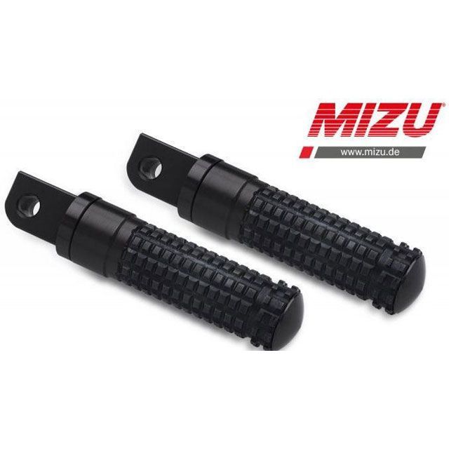 MIZU レーシング パッセンジャーフットペグ ABE認可品 ブラック/ブラック ｜ 409SS1120006 mizu_409SS1120006 ミズ ステップ