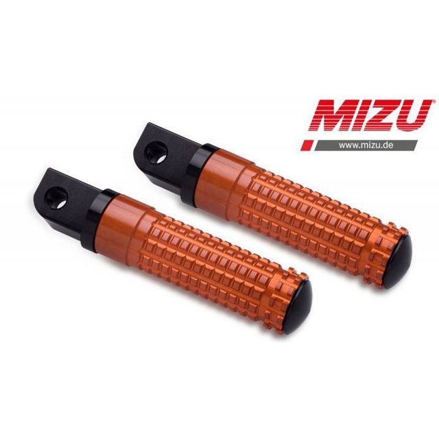 MIZU レーシング パッセンジャーフットペグ ABE認可品 ブラック/オレンジ ｜ 409SO1120013 mizu_409SO1120013 ミズ ステップ 11,456円
