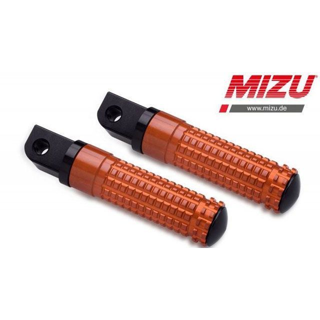 MIZU レーシング パッセンジャーフットペグ ABE認可品 ブラック/オレンジ ｜ 409SO1120034 mizu_409SO1120034 ミズ ステップ