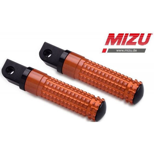 MIZU レーシング パッセンジャーフットペグ ABE認可品 ブラック/オレンジ ｜ 409SO1120046 mizu_409SO1120046 ミズ ステップ G 310 GS G 310 R
