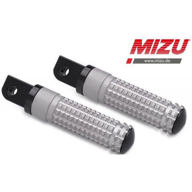 MIZU レーシング パッセンジャーフットペグ ABE認可品 ブラック/シルバー ｜ 409ST1120010 mizu_409ST1120010 ミズ ステップ Tiger 800 - XC Tiger Explorer 1200
