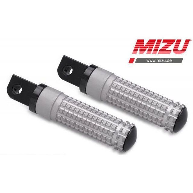 MIZU レーシング パッセンジャーフットペグ ABE認可品 ブラック/シルバー ｜ 409ST1120015 mizu_409ST1120015 ミズ ステップ