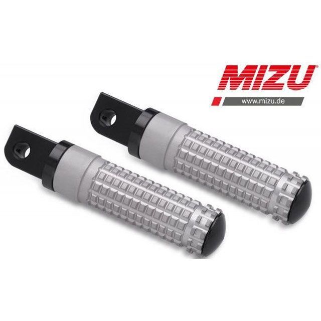 MIZU レーシング パッセンジャーフットペグ ABE認可品 ブラック/シルバー ｜ 409ST1120033 mizu_409ST1120033 ミズ ステップ｜パークアップ 店