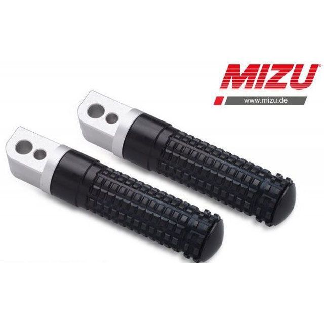 MIZU レーシング パッセンジャーフットペグ ABE認可品 シルバー/ブラック ｜ 409TS1120040 mizu_409TS1120040 ミズ ステップ