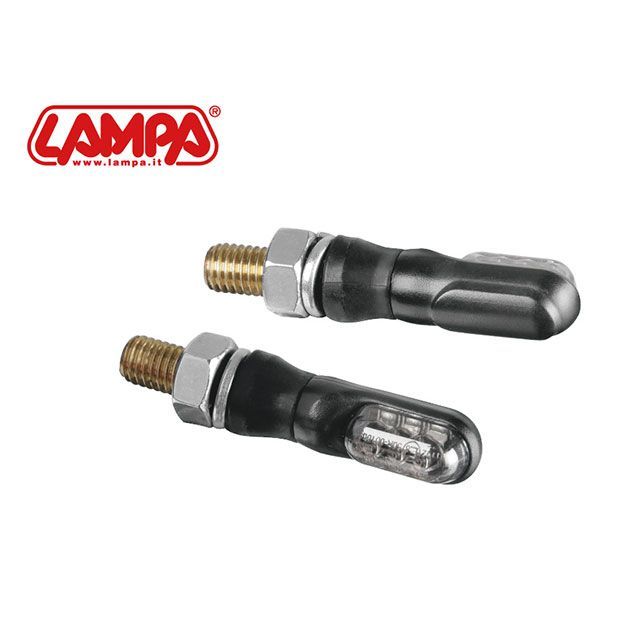 LAMPA Nano 汎用LEDウインカー（ブラック） 90476 LAMPA ウインカー関連パーツ 汎用