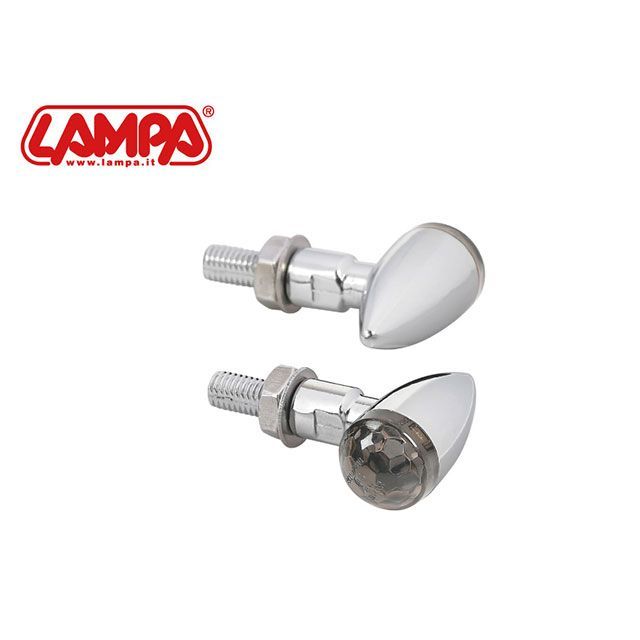 LAMPA Drop 汎用LEDウインカー（クローム） 90483 LAMPA ウインカー関連パーツ 汎用 7,691円