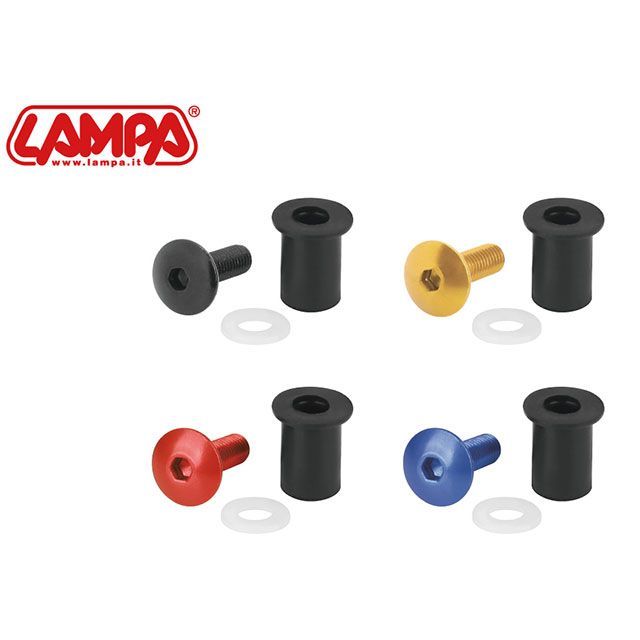 LAMPA 汎用アルミボルトキット（10本入） M5ウェルナットタイプ（ゴールド） 91652 LAMPA その他外装関連パーツ 汎用