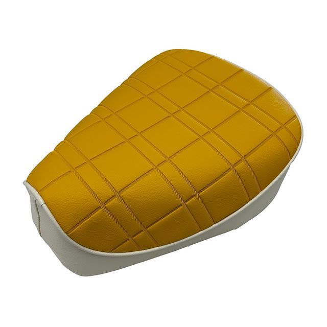 Grondement クロスカブ110(JA60・JA45)TYPE4 チェック シートカバー 日本製/3D-立体裁断(座面チェック柄 黄白ツートン/パイピング白) GH5708HC650C20P20-CHECK グロンドマン シート関連パーツ クロス…|パークアップ 店