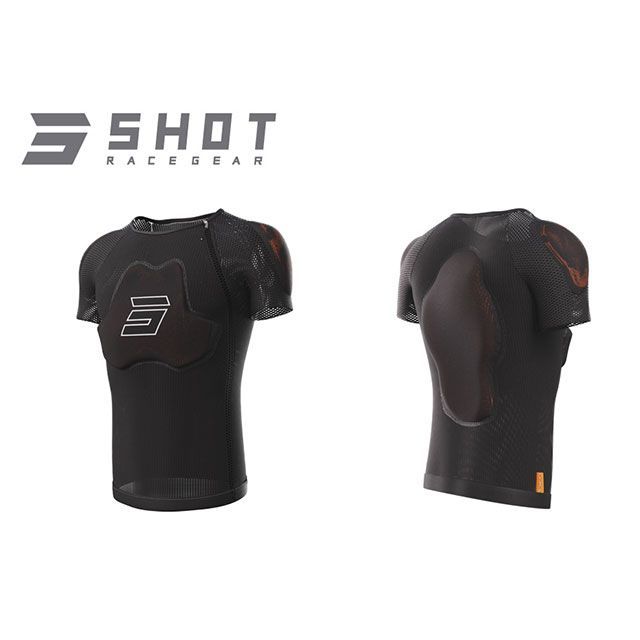 SHOT RACE GEAR D3O肌付きプロテクター（二分の一） 大きさ S A08-22B1-B01-08 SHOT RACE GEAR 上半身プロテクター