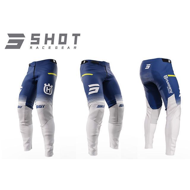 SHOT RACE GEAR パンツ HUSQVARNA LIMITED EDITION（ブルー） サイズ 34 A08-11A3-C02-34 SHOT RACE GEAR モトクロス用品