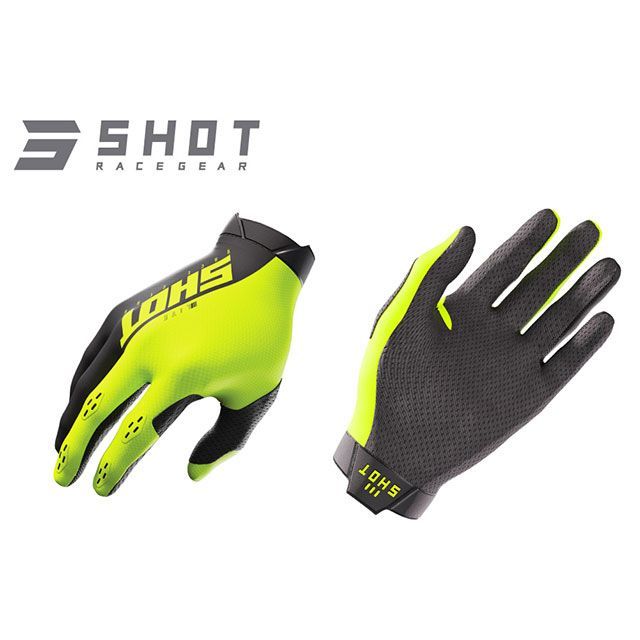 SHOT RACE GEAR グローブ LITE（ネオンイエロー） サイズ S A08-13A1-A04-08 SHOT RACE GEAR レーシンググローブ