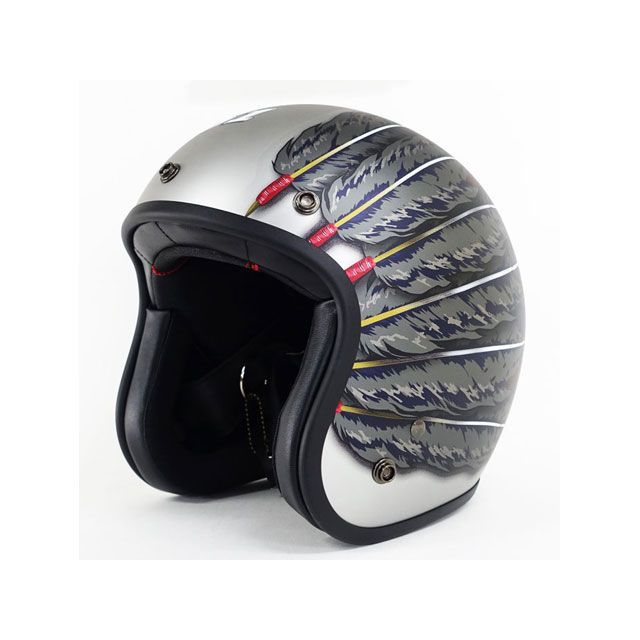72JAM IWAKI Fifty one Feather Design カラー マットシルバー IW-01M メーカー在庫あり 72ジャムジェット ジェットヘルメット