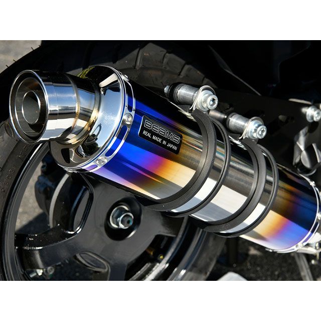 BEAMS R-EVO ヒートチタン 政府認証 G348-53-007 ビームス マフラー本体 バーグマンストリート125EX｜パークアップ 店