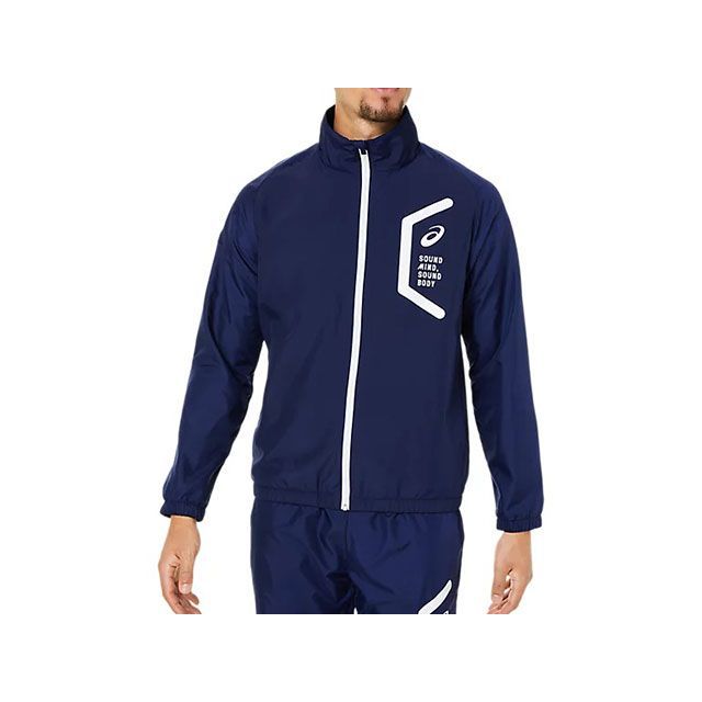 ASICS 2031E061 TEAM HEX WINDBREAKER JKT(ピーコート) サイズ L ・2031E061 アシックス アウトドア用ウェア|パークアップ 店