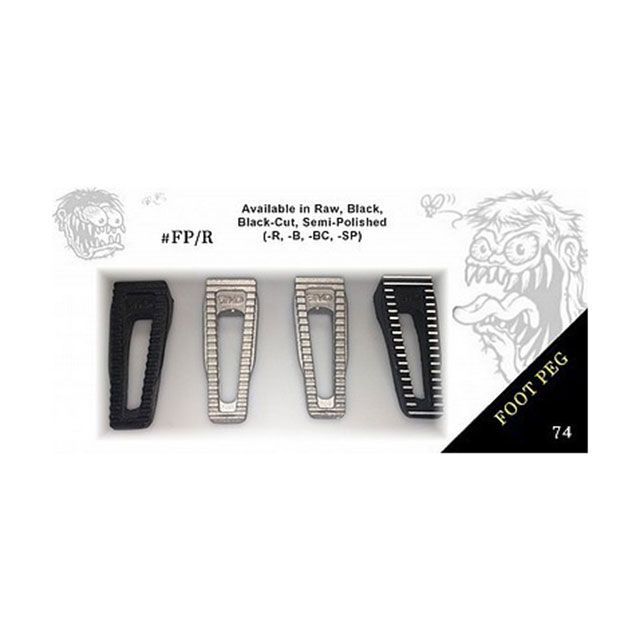 K&W EMD製 1984-2013 ハーレー用フットペグ（ブラックカット） FP-R-BC 部品屋K&W ステップ ハーレー 23,933円