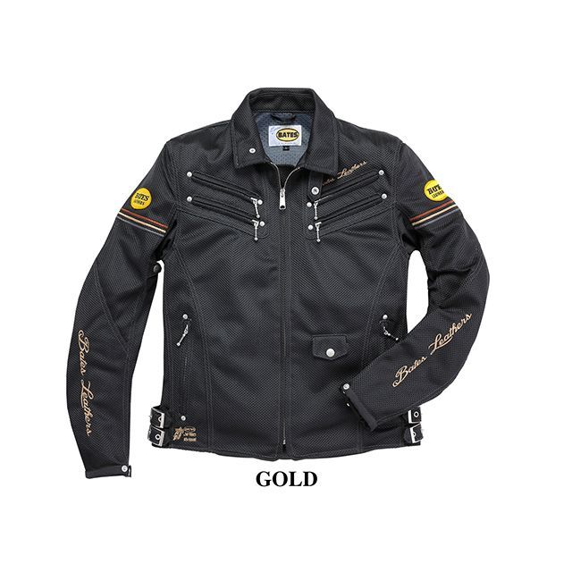 BATES BJ-M2413ST メッシュジャケット（ゴールド） サイズ M BJ-M2413ST ベイツ ジャケット