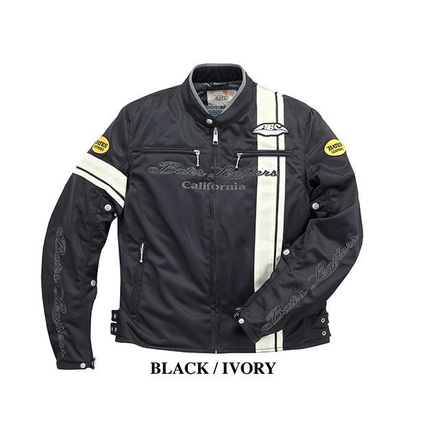 BATES 2024春夏モデル BJ-M2414V メッシュジャケット（ブラック/アイボリー） サイズ L BJ-M2414V ベイツ ジャケット