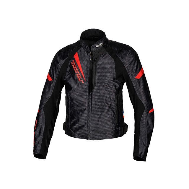 elf riding wear 2024春夏モデル EJ-S113 スフィーダジャケット（ブラック＆レッド） サイズ L EJ-S113 メーカー在庫あり エルフ ライディングウェア ジャケット