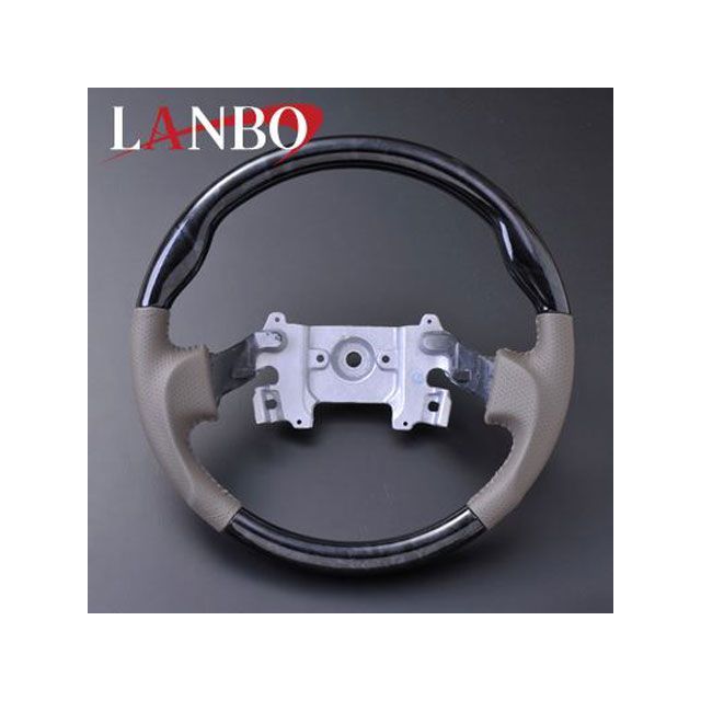 LANBO オリジナルコンビステアリング ガングリップ エブリィワゴン DA64W（黒木目調） LS39 LANBO 内装パーツ・用品