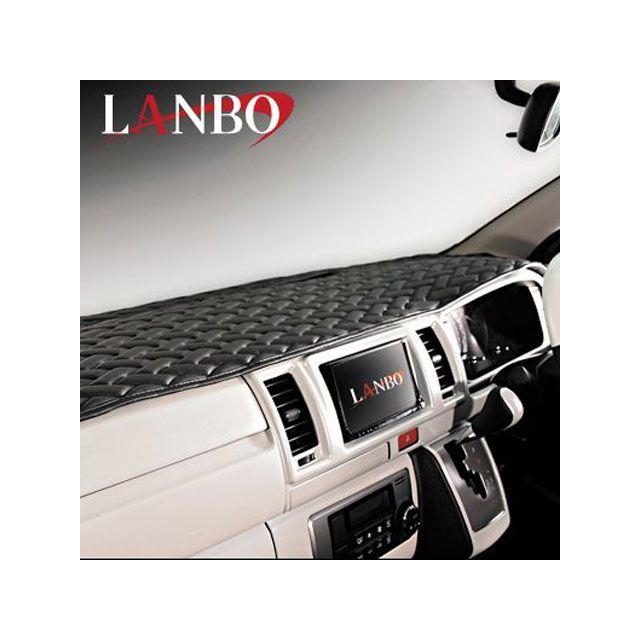 LANBO レザーダッシュマットTypeLUXE ハイエースワイド(ブラック×ブラック×ブラックステッチ) 仕様 オートライトセンサー有 LANBO-LUXE H200-DM003W LANBO 内装パーツ・用品|パークアップ 店