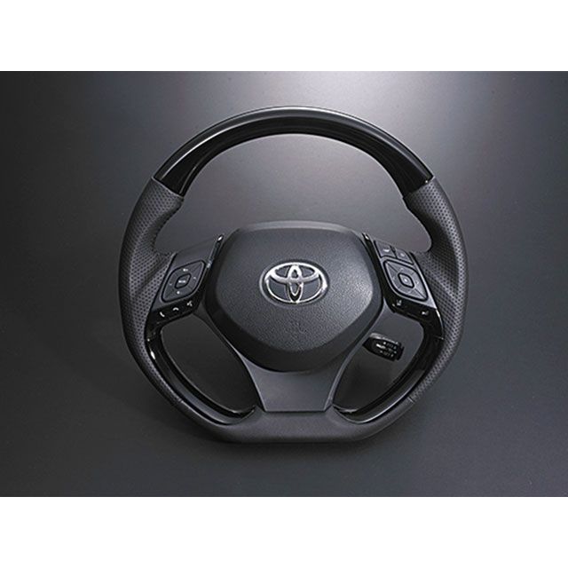 LANBO デザインステアリング タイプ3 C-HR ZYX10/NGX50（ピアノブラック） LST226 LANBO 内装パーツ・用品｜パークアップ 店