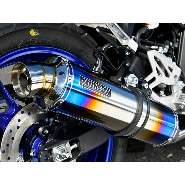 BMS RACING FACTORY R-EVO ヒートチタン フルエキ 政府認証 G274-53-S1J BMS マフラー本体 YZF R125 YZF R15|パークアップ 店