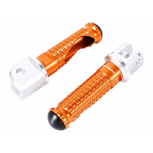 SPEEDRA アルミ削り出しステップ スタンダードタイプ ライダー側 取付部 シルバー ステップバー オレンジ AFPS123OE メーカー在庫あり SPEEDRA ステップ YZF-R6