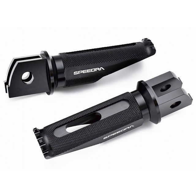 SPEEDRA アルミ削り出しステップ レーシングタイプ ライダー側 取付部 ブラック ステップバー ブラック AFPR223BK SPEEDRA ステップ YZF-R6
