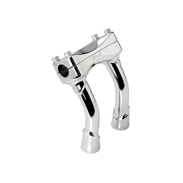 Biltwell 6in マードックプルバックライザー（クローム） ・031535 ビルトウェル ハンドルポスト関連パーツ 1in径ハンドルバー仕様モデル