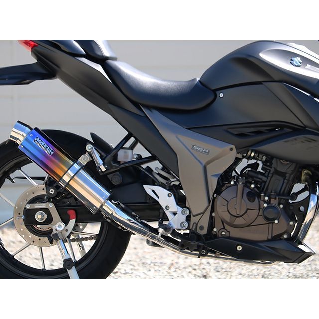 WR’S JMCA フルエキゾースト ラウンド・焼き色チタンサイレンサー LS3255JM ダブルアールズ マフラー本体 ジクサーSF250