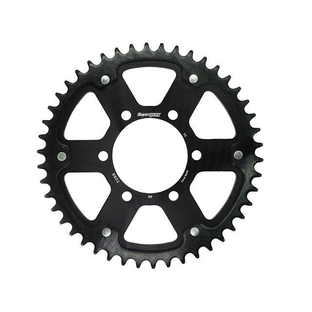 Supersprox リア スプロケット（ステルス）7096-46T（ブラック） RST-7096:46-BLK メーカー在庫あり スーパースプロックス スプロケット関連パーツ 社外ホイール対応：JB-MAGTAN、GALESPEED、LAVORANT…