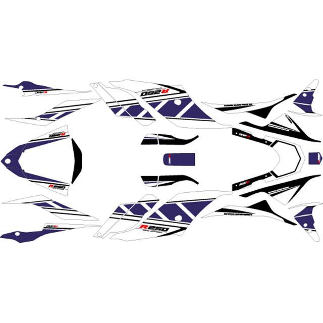 【メーカー直送】MDF YZF-R25（2019～）グラフィックキット ストロボモデル（車体色ブルー用ブルー） タイプ コンプリートセット M19R25-D-SBU-ALL エムディーエフ ドレスアップ・カバー YZF-R25