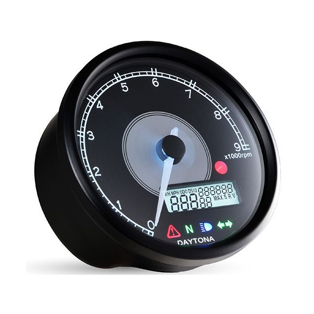 DAYTONA VELONA 電気式タコ&スピードメーター φ80 9000rpm 48140 メーカー在庫あり デイトナ スピードメーター