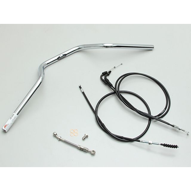 HURRICANE ヨーロピアン3型 ハンドルSET（クロームメッキ） H041-072C ハリケーン ハンドル関連パーツ GB350｜パークアップ 店