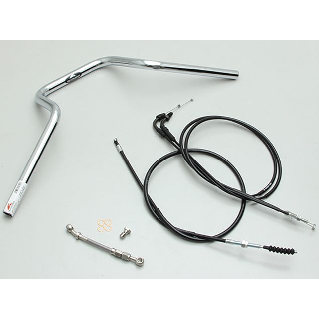 HURRICANE クォーター4型 ハンドルSET(クロームメッキ) H041-904C ハリケーン ハンドル関連パーツ GB350|パークアップ 店