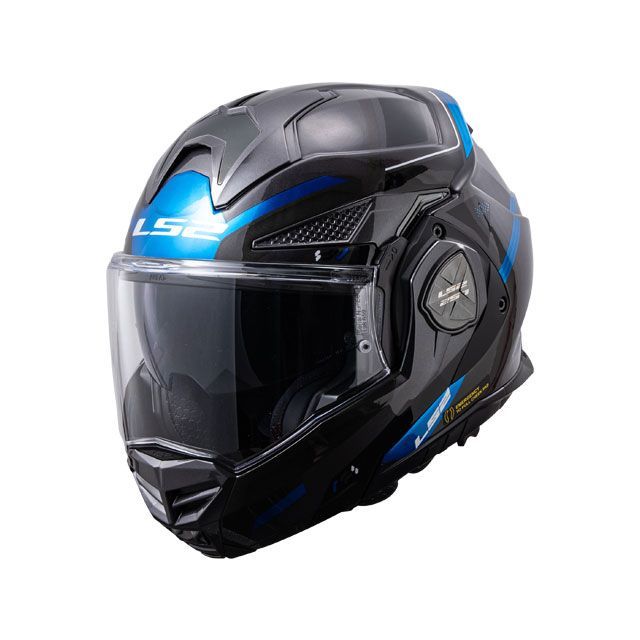 LS2 HELMETS ADVANT-X F（ブラック チタニウム ブルー） サイズ L 569012108L メーカー在庫あり エルエスツーヘルメット システムヘルメット（フリップアップ）