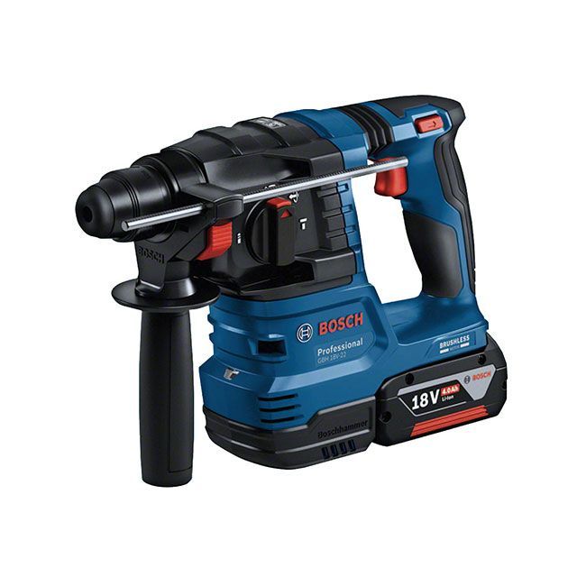 BOSCH GBH18V-22 18Vコードレスハンマードリル 5.0Ah蓄電池・申し受ける器・キャリングケース付 GBH18V-22 ボッシュ 電動手道具