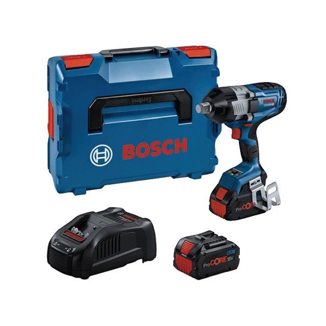 BOSCH GDS18V-1600HC 18Vコードレスインパクトレンチ 8.0Ah蓄電池×2個・申し受ける器・キャリングケース付 GDS18V-1600HC ボッシュ 電動手道具