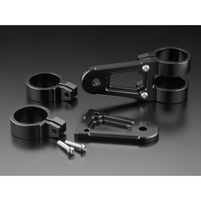 DRAFT BILLET ライトステー Φ35（ブラック） 131-0054 DRAFT 電装ステー・カバー類