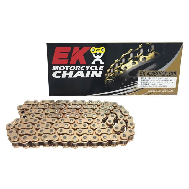 EKチェーン ハイパフォーマンス ノンシールチェーン 420SR SPJ カラー ゴールド リンク数 150L JAN_4582252851969 メーカー在庫あり 江沼チェーン チェーン関連パーツ 汎用