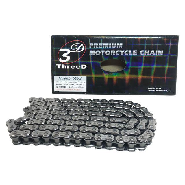 EKチェーン QX2リングシール ThreeD 525Z/3D カラー シルバー リンク数 106L JAN_4571291801981 メーカー在庫あり 江沼チェーン チェーン関連パーツ 250～1200cc