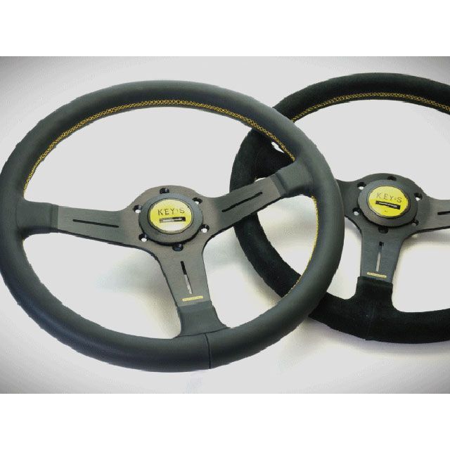 KEY’S RACING ORIGINAL race（BLACK LEATHER/イエローステッチ） SW01019 KEY’S RACING 内装パーツ・用品
