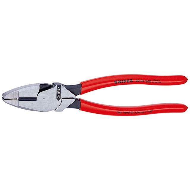 KNIPEX 0901-240SB 配線工事用豪然たるプライヤー 240粍 可塑性物質厚地の外套手持ち部分 ・0901-240SB クニペックス お手々物の具