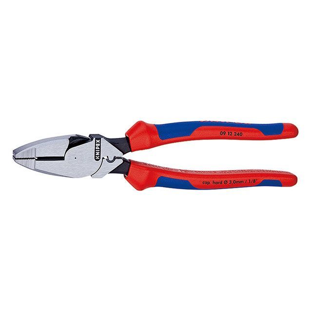 KNIPEX 0912-240SB 配線工事用豪然たるプライヤー 圧着付 240粍 コンフォートハンドル ・0912-240SB クニペックス お手々物の具