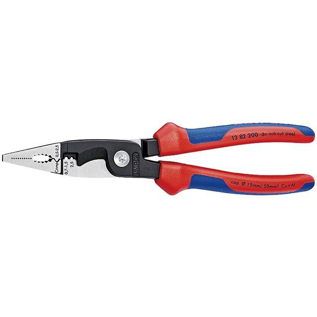 KNIPEX 13 82 200 エレクトロプライヤー 200粍 コンフォートハンドル ・13 82 200 製造業者店卸し資産あり クニペックス お手々物の具