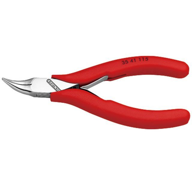 KNIPEX 35 41 115 半丸口 エレクトロニクスプライヤー 115mm プラスティックコーティングハンドル ・35 41 115 クニペックス ハンドツール