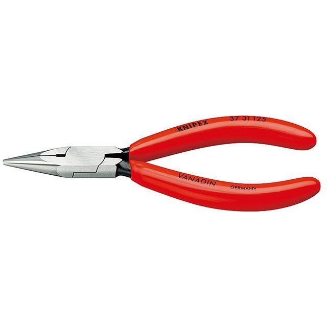 KNIPEX 3731-125SB 時計細工用アジャスティングプライヤー 先端幅2.0mm 先端厚1.6mm 全長125mm プラスティックコーティングハンドル ・3731-125SB クニペックス ハンドツール