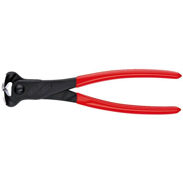 KNIPEX 68 01 200 ハイレバーエンドニッパー 200mm プラスチックコーティングハンドル 黒防錆コート ・68 01 200 メーカー在庫あり クニペックス ハンドツール